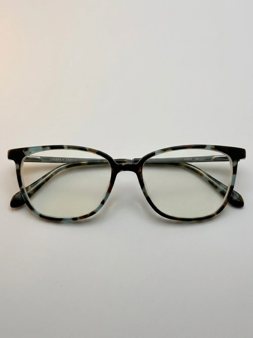 Draper James DJ5017 Blue Tortoise Eyeglass Frames Excellent Condition